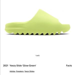 Yeezy slides glow green